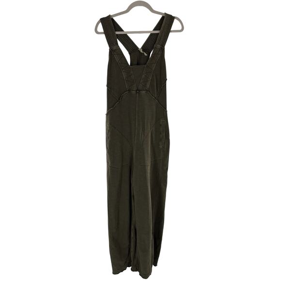 Anthropologie Daily Practice Green The Palmra Cotton Wide Leg Jumpsuit - Picture 5 of 12